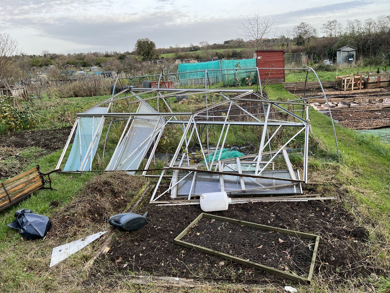 Greenhouse damage.